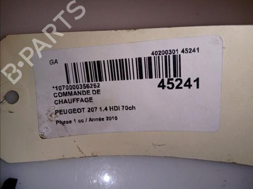 Used Climate control PEUGEOT 207 (WA_, WC_) 1.4 HDi (68 hp) 11101120