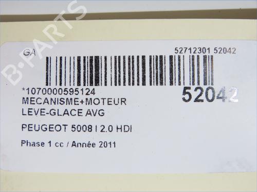 Front left window mechanism PEUGEOT 5008 (0U_, 0E_) 2.0 HDi 150 / BlueHDi 150 | BP28968500C22 