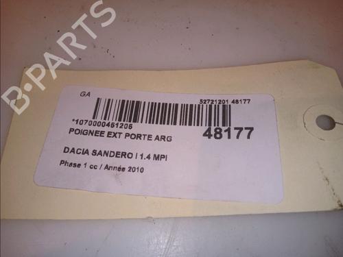 Rear left exterior door handle DACIA SANDERO 1.4 MPI LPG | BP15058493C130 