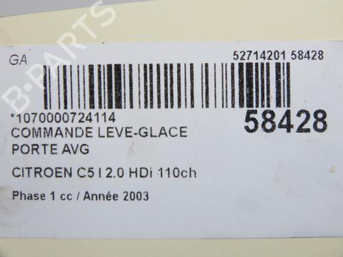 Left front window switch CITROËN C5 I (DC_) 2.0 HDi (DCRHZB, DCRHZE) | BP33728133I27 - Image 5