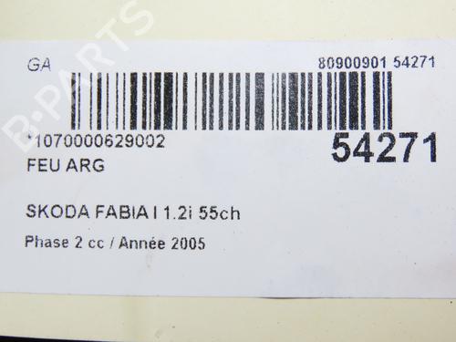 Venstre baglygte SKODA FABIA I (6Y2) 1.2 | BP28969680C34 