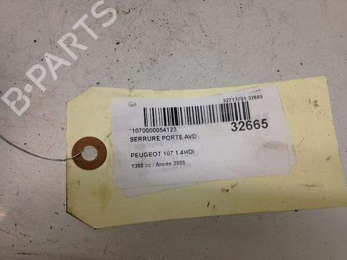 Used Rear right lock PEUGEOT 107 (PM_, PN_) 1.4 HDi (54 hp) 9594284