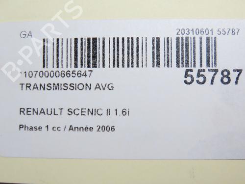 Left front driveshaft RENAULT SCÉNIC II (JM0/1_) 1.6 16V (JM1R) | BP30404013M38 