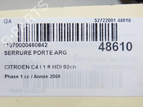 Rear left lock CITROËN C4 I (LC_) 1.6 HDi | BP22774589C100 