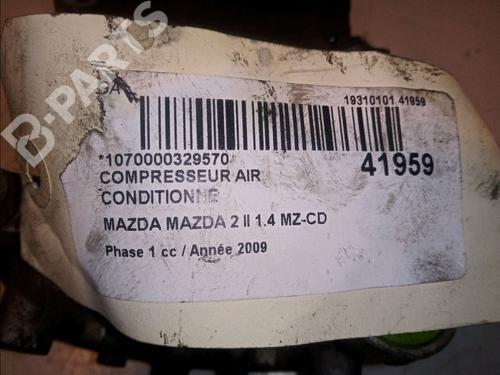 AC compressor MAZDA 2 (DE_, DH_) 1.4 MZR-CD | BP11099421M34 