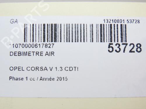 Mass air flow sensor OPEL CORSA E (X15) 1.3 CDTI (08, 68) | BP28801378M95 