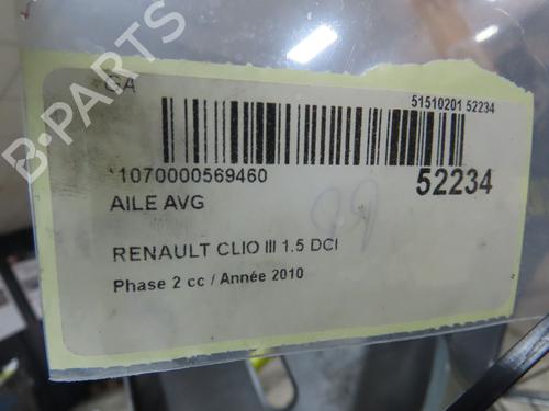 Left front fenders RENAULT CLIO III (BR0/1, CR0/1) 1.5 dCi (BR17, CR17) | BP28968335C41 