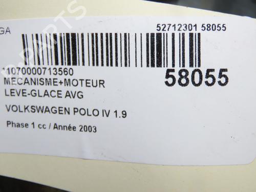 Used Front left window mechanism Front left window mechanism VW POLO IV (9N_, 9A_) 1.9 SDI (64 hp) 32872946 32872946