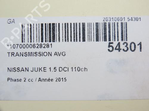 Left front driveshaft NISSAN JUKE (F15) 1.5 dCi | BP29469703M38
