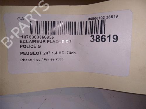 Used Licence plate light Licence plate light PEUGEOT 207 (WA_, WC_) 1.4 HDi (68 hp) 14880721 14880721