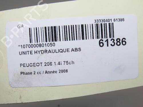 Used ABS pump ABS pump PEUGEOT 206 Hatchback (2A/C) 1.4 i (75 hp) 40026329 40026329