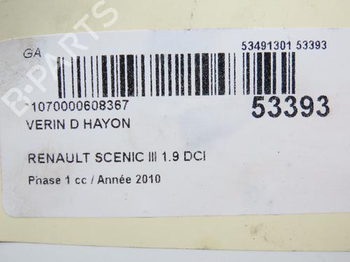 Gassdemper Bakluke RENAULT SCÉNIC III (JZ0/1_) 1.9 dCi (JZ0J, JZ1J, JZ1K, JZ1S) (131 hp) 28802201