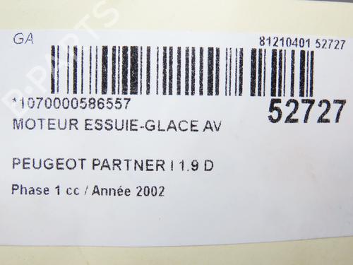 Used Front wiper motor PEUGEOT PARTNER Box Body/MPV (5_, G_) 1.9 D (69 hp) 28832992