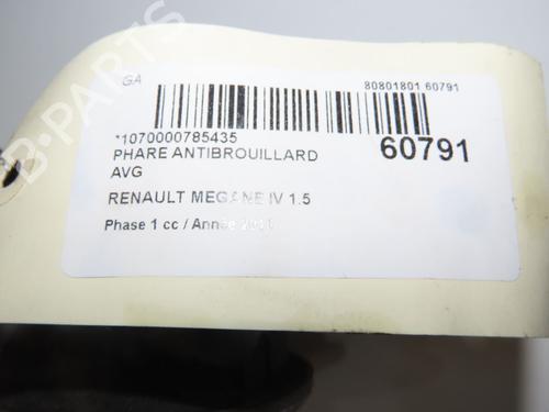 Feu de brouillard avant gauche Feu de brouillard avant gauche 38297837 38297837