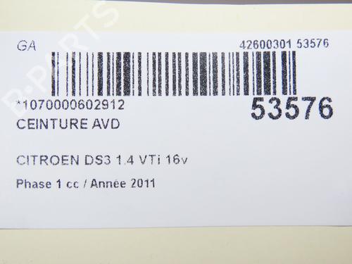 Front right belt tensioner CITROËN DS3 (SA_) 1.6 HDi 90 | BP28968140C88 