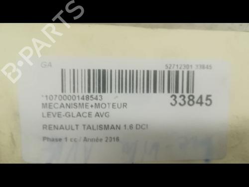 Used Front left window mechanism RENAULT TALISMAN (LP_) 1.6 dCi 160 (160 hp) 9600469