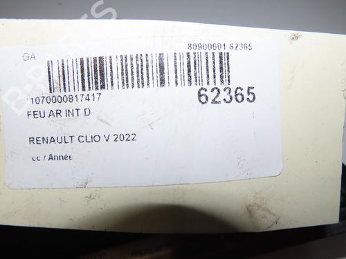 Used Right tailgate light Right tailgate light RENAULT CLIO V (B7_) 1.0 TCe 90 (B7MT) (91 hp) 39966903 39966903