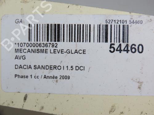 Used Front left window mechanism DACIA SANDERO 1.5 dCi (68 hp) 30606528