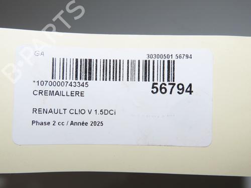 Used Steering rack Steering rack RENAULT CLIO V (B7_) 1.5 Blue dCi 100 (B7AD) (101 hp) 33998744 33998744