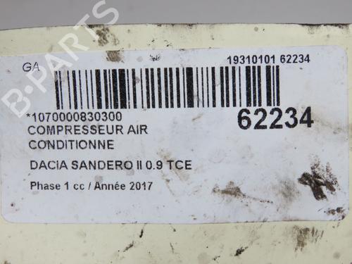 Used AC compressor AC compressor DACIA SANDERO II TCe 90 (B8M1, B8MA, B8AC) (90 hp) 40554226 40554226