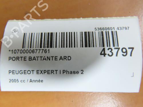 Right tailgate PEUGEOT EXPERT (224_) 2.0 HDi | BP30139224C77 