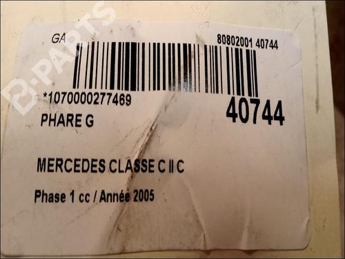 Left headlight MERCEDES-BENZ C-CLASS (W203) C 220 CDI (203.008) | BP9816424C28 