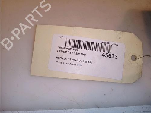 Used Right front brake caliper RENAULT TWINGO I (C06_) 1.2 16V (C06C, C06D, C06K) (75 hp) 14877728