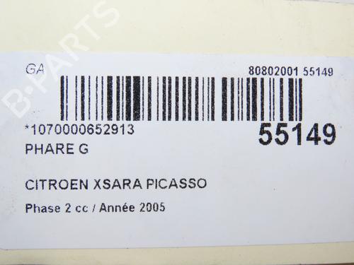 Left headlight CITROËN XSARA PICASSO (N68) 1.6 16V | BP28832575C28 