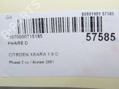 Right headlight CITROËN XSARA (N1) 1.9 D | BP32200885C29 