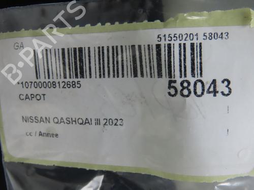 Capot Capot NISSAN QASHQAI III (J12) 1.5 VC-T e-Power (190 hp) 39756479 39756479
