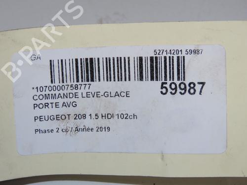 Used Left front window switch Left front window switch PEUGEOT 208 I (CA_, CC_) 1.5 BlueHDI 100 (102 hp) 40162967 40162967