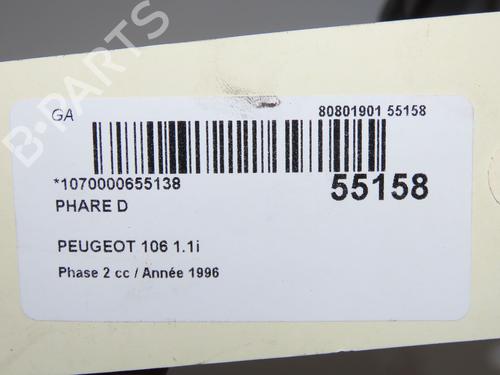 Used Right headlight Right headlight PEUGEOT 106 II (1A_, 1C_) 1.1 i (60 hp) 33298136 33298136