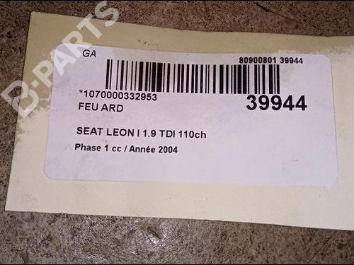 Højre baglygte SEAT LEON (1M1) 1.9 TDI | BP9619324C35 
