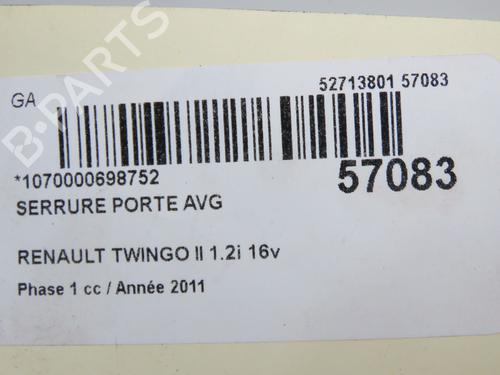 Front left lock RENAULT TWINGO II (CN0_) 1.2 16V (CN04, CN0B) | BP36396140C98  - Image 6