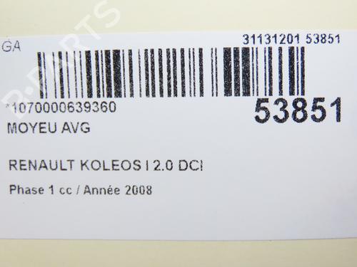Used Right front steering knuckle RENAULT KOLEOS I (HY_) 2.0 dCi 4x4 (HY0K) (150 hp) 28829846