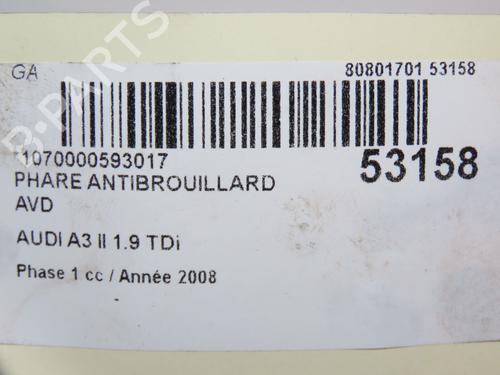 right-front-fog-light-audi-a3-8p1-2003-2004-2005-2006-2007-2008-2009-2010-2011-2012-2013-26383747 main image