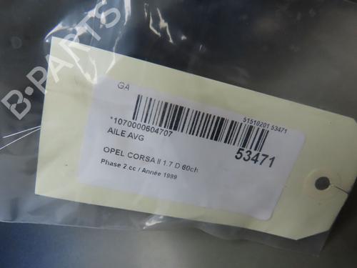 Left front fenders OPEL CORSA B (S93) 1.7 D (F08, F68, M68) | BP28801872C41 