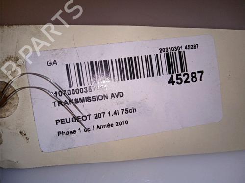 Used Right front driveshaft PEUGEOT 207 (WA_, WC_) 1.4 (73 hp) 11099853