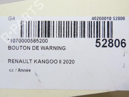 Warning switch RENAULT KANGOO III Box Body/MPV 1.5 Blue dCi 95 (FJAB) | BP28830211I22 - Image 5