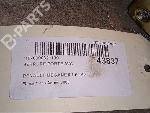 Front left lock RENAULT MEGANE II (BM0/1_, CM0/1_) 1.6 16V (BM0C, CM0C) | BP9618427C98 