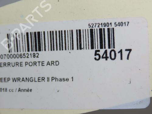 Serratura posteriore destra JEEP WRANGLER IV (JL) 2.2 Multijet II (JL72, JL74) (200 hp) 31120955