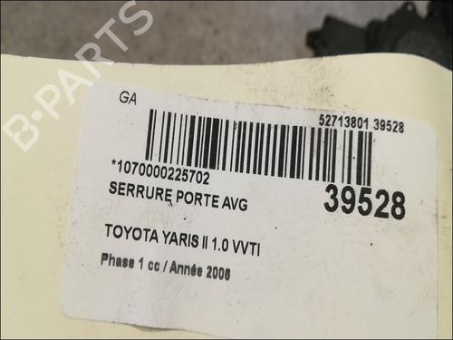 Used Front left lock TOYOTA YARIS (_P9_) 1.0 VVT-i (KSP90_, KSP90R) (69 hp) 9607031