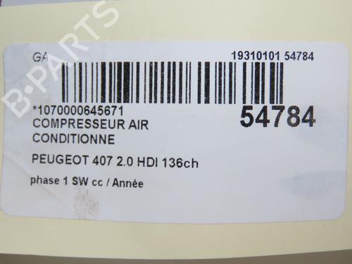 AC compressor PEUGEOT 407 SW (6E_, 6D_) 2.0 HDi 135 | BP30652497M34