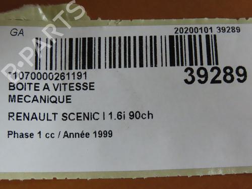 Gearkasse RENAULT MEGANE Scenic (JA0/1_) 1.6 e (JA0F) (90 hp) 12521669