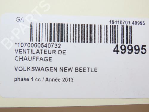 Heater blower motor VW BEETLE (5C1, 5C2) 1.6 TDI | BP28829334M62