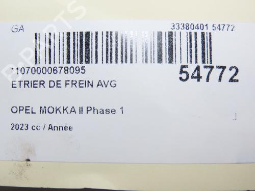 Left front brake caliper OPEL MOKKA 1.5 (76) | BP30164312M105 