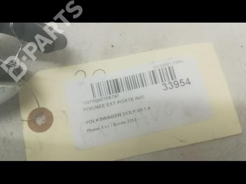 Front left exterior door handle VW GOLF VII (5G1, BQ1, BE1, BE2) 1.4 TSI | BP9601077C128 