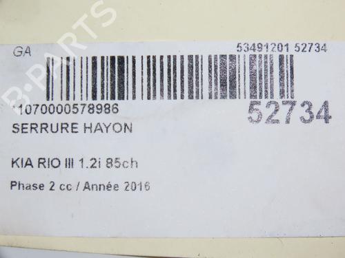 Tailgate lock KIA RIO III (UB) 1.2 CVVT | BP24359105C101 