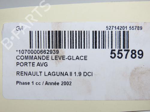 Left front window switch RENAULT LAGUNA II (BG0/1_) 1.9 dCi | BP30486424I27