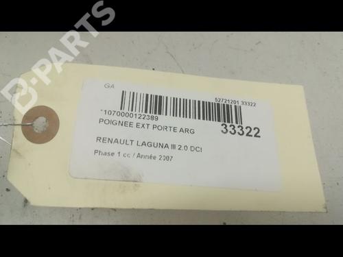 Rear left exterior door handle RENAULT LAGUNA III (BT0/1) 2.0 dCi (BT07, BT0J, BT14, BT1A, BT1S) | BP9598450C130 